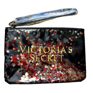 Victoria's Secret Black Sequin Wristlet